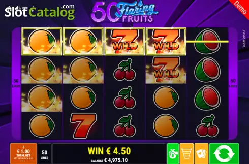 Скрин4. 50 Flaring Fruits слот