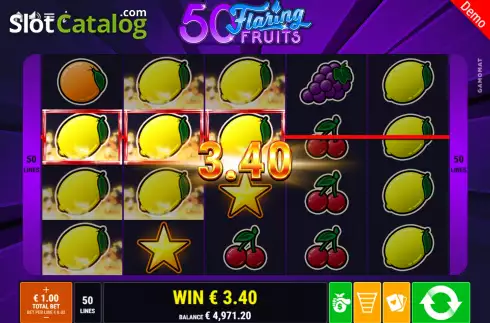 Скрин5. 50 Flaring Fruits слот