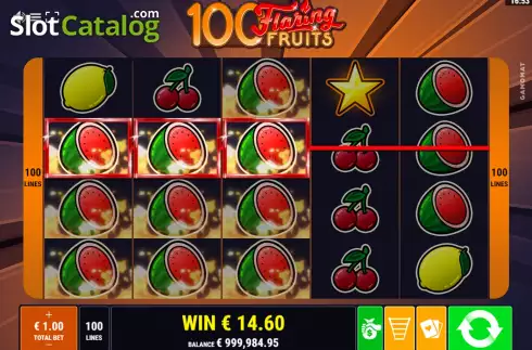 Скрин4. 100 Flaring Fruits слот
