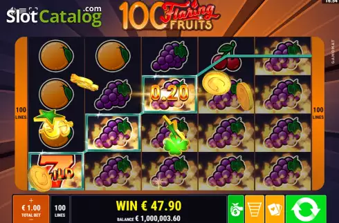 Скрин6. 100 Flaring Fruits слот