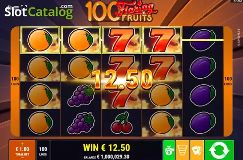 Скрин7. 100 Flaring Fruits слот