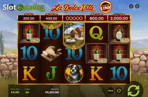 Скрин2. La Dolce Vita Flaming Link слот