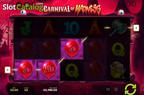 Скрин3. Carnival of Madness слот