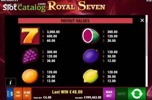 Скрин7. Royal Seven слот