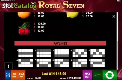 Скрин8. Royal Seven слот