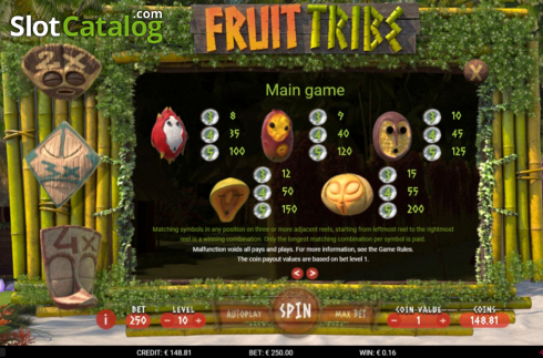 Скрин8. Fruit Tribe слот