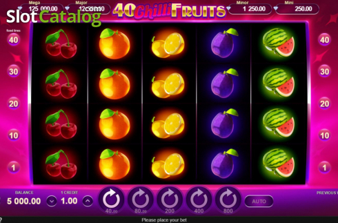 Скрин2. 40 Chilli Fruits (Gamzix) слот