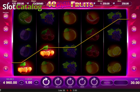 Скрин3. 40 Chilli Fruits (Gamzix) слот