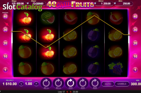 Скрин4. 40 Chilli Fruits (Gamzix) слот