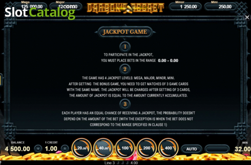 Скрин7. Dragon's Secret (Gamzix) слот