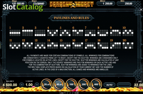 Скрин9. Dragon's Secret (Gamzix) слот