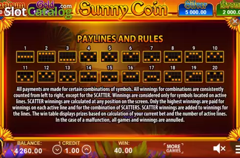 Скрин9. Sunny Coin: Hold The Spin слот