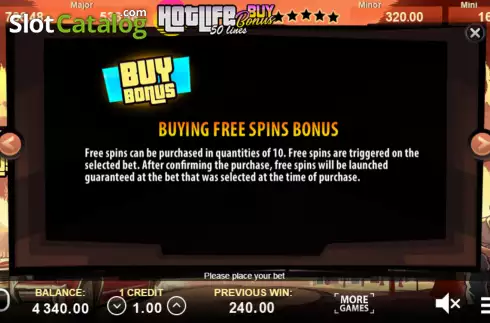 Скрин6. Hot Life Buy Bonus слот