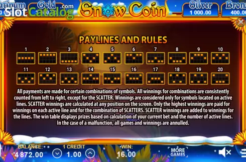 Скрин9. Snow Coin: Hold The Spin слот