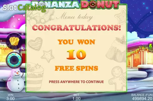 Скрин7. Bonanza Donut Xmas слот