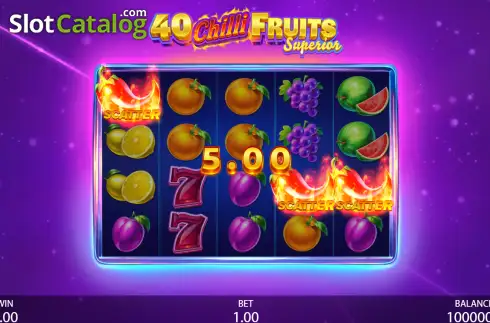 Скрин3. 40 Chilli Fruits Superior слот