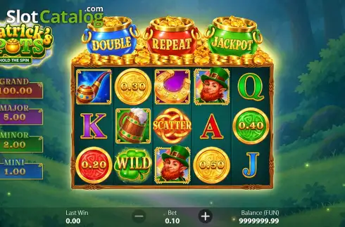 Скрин2. 3 Patrick's Pots: Hold the Spin слот