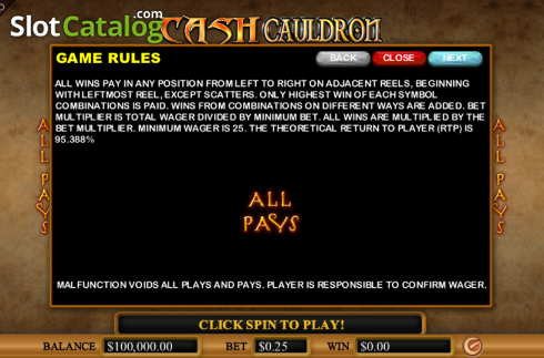 Скрин7. Cash Cauldron слот