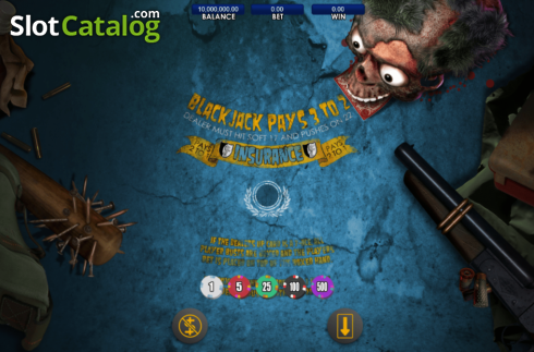 Скрин2. Zombie Blackjack слот