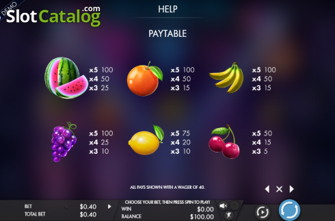 Скрин9. Fruity Grooves слот