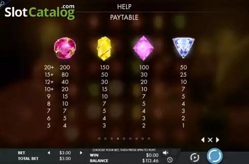 Скрин3. Mysterious gems слот