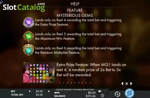 Скрин5. Mysterious gems слот