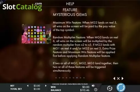Скрин6. Mysterious gems слот