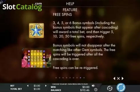 Скрин7. Mysterious gems слот