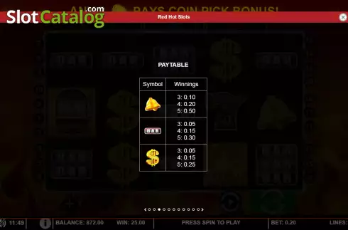 Скрин7. Red Hot Slots слот
