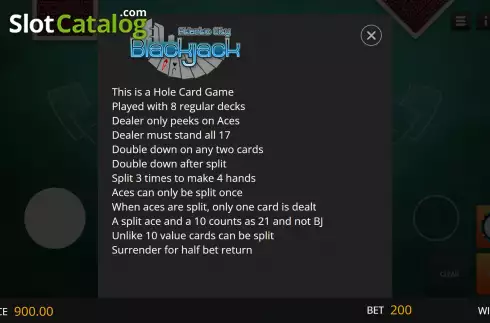 Скрин7. Atlantic City Blackjack (Genii) слот