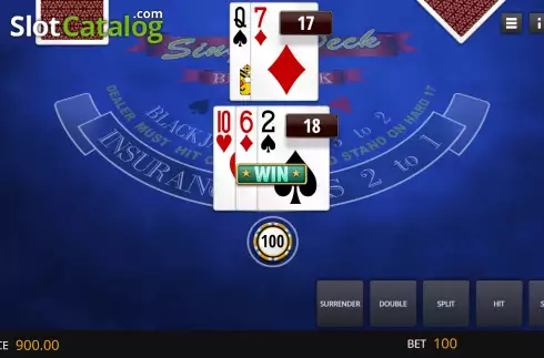 Скрин4. Single Deck Blackjack Elite Edition слот