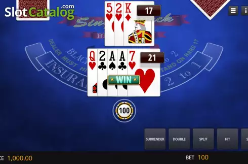 Скрин5. Single Deck Blackjack Elite Edition слот