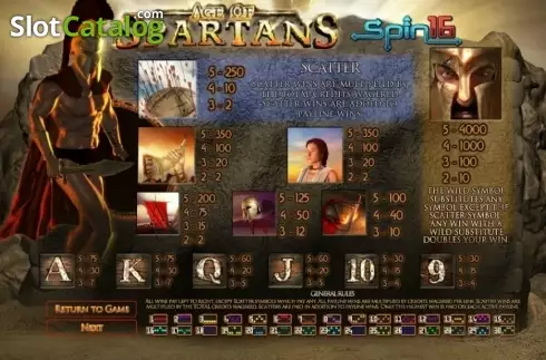 Скрин5. Age of Spartans Spin16 слот