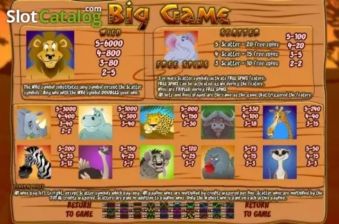 Скрин6. Big Game слот