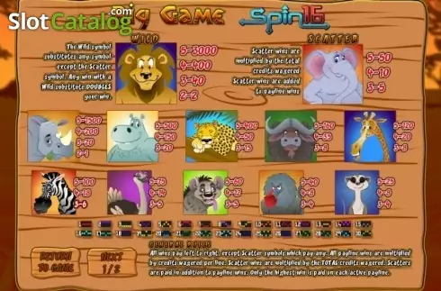 Скрин6. Big Game Spin16 слот