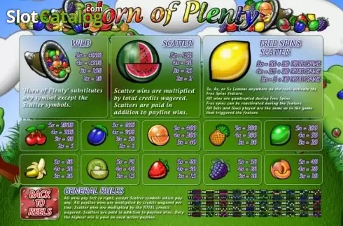 Скрин5. Horn of Plenty слот
