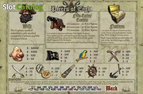 Скрин6. Pieces of Eight слот