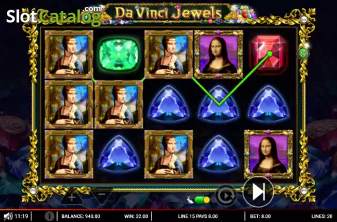 Скрин3. Da Vinci Jewels слот