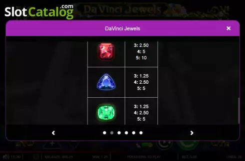 Скрин8. Da Vinci Jewels слот