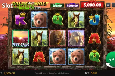 Скрин2. Golden Wolf Mega Reel слот