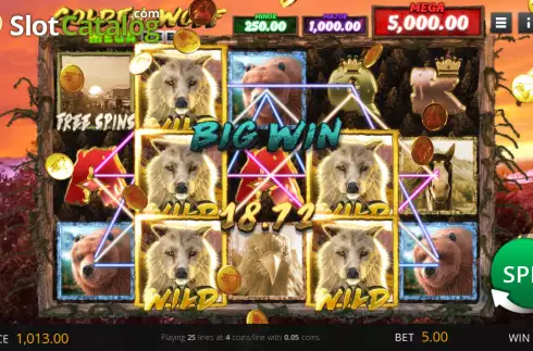 Скрин3. Golden Wolf Mega Reel слот