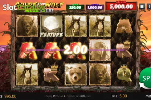 Скрин4. Golden Wolf Mega Reel слот