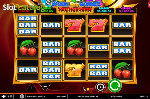 Скрин2. Wheel Big Winner Red Hot Spins слот