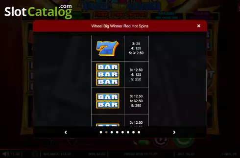 Скрин6. Wheel Big Winner Red Hot Spins слот