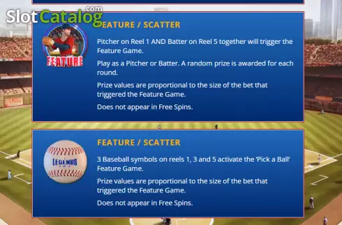 Скрин6. Legends of Baseball слот
