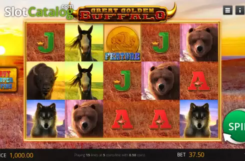 Скрин2. Great Golden Buffalo слот