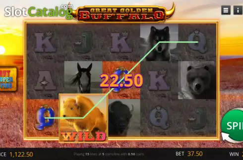 Скрин3. Great Golden Buffalo слот