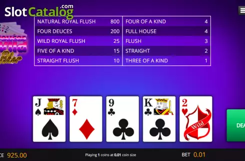 Скрин2. Deuces Wild (Genii) слот