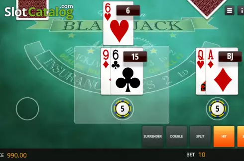 Скрин3. European Blackjack (Genii) слот