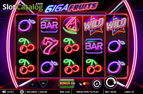 Скрин2. Giga Fruits слот